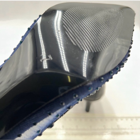 XYD Blue Mesh Heels with Rhinestones - Picture 7 of 9